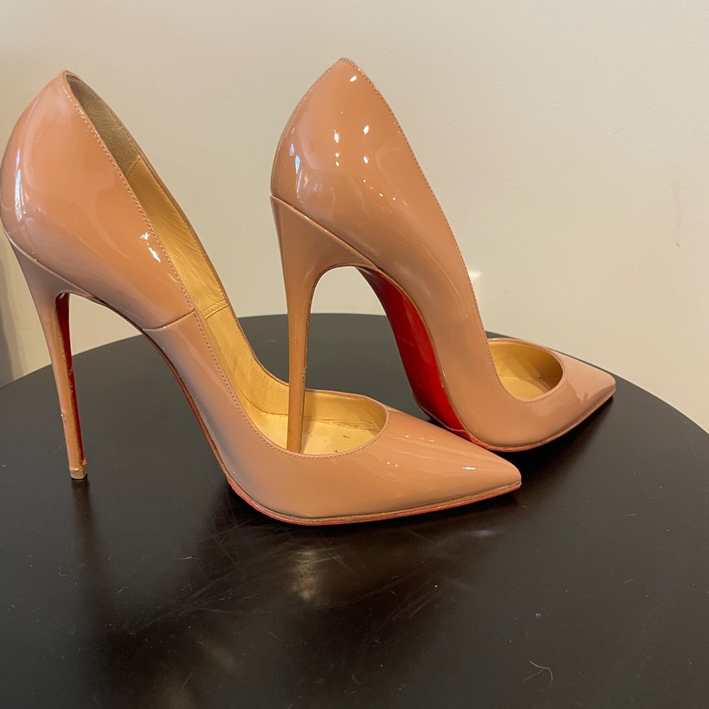 christain Louboutin hate 100mm nude heels